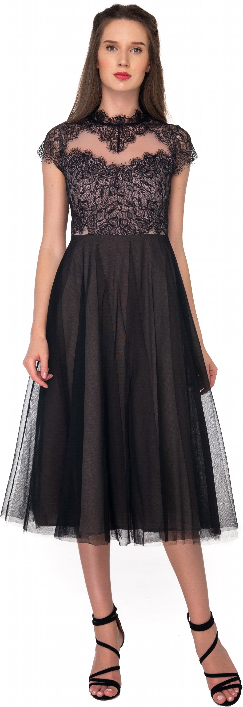 

Платье AREFEVA 09207 XXL Black Grey Pink