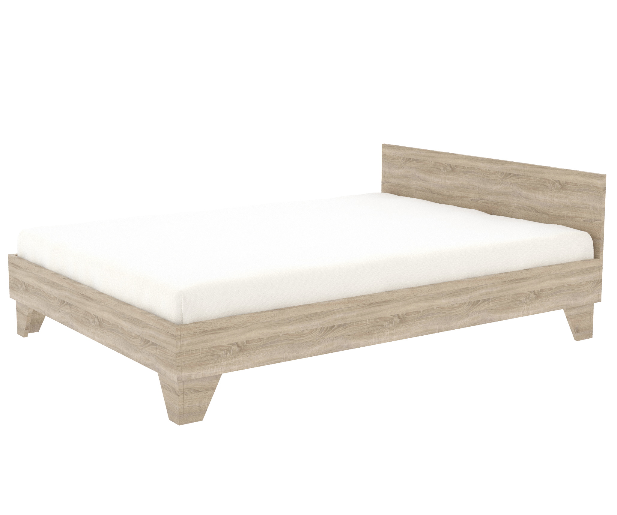 Двуспальная кровать от производителя 140х200 ЛДСП цвет Дуб сонома КР ...