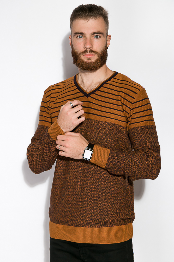 

Джемпер c V-образным вырезом Time of Style 520F020 L Темно-синий/светло-коричневый
