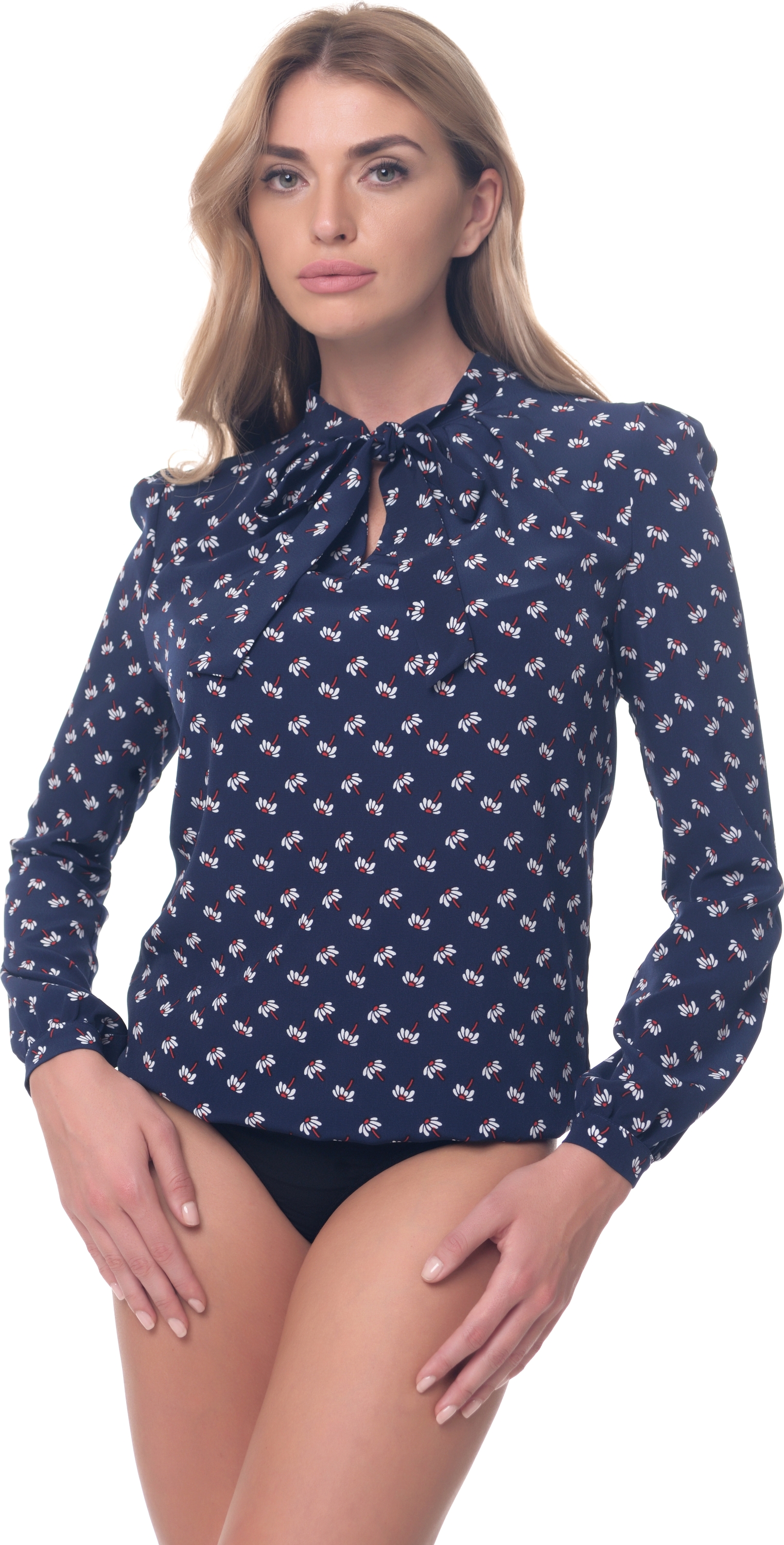 

Боди-блузка AREFEVA L5250 M (46) Dark Blue White