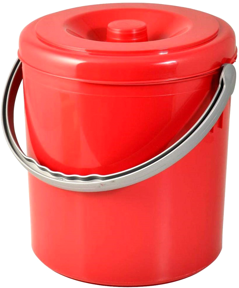 

Ведро с крышкой Stefanplast Eureka 25х27 см 10 л Красное