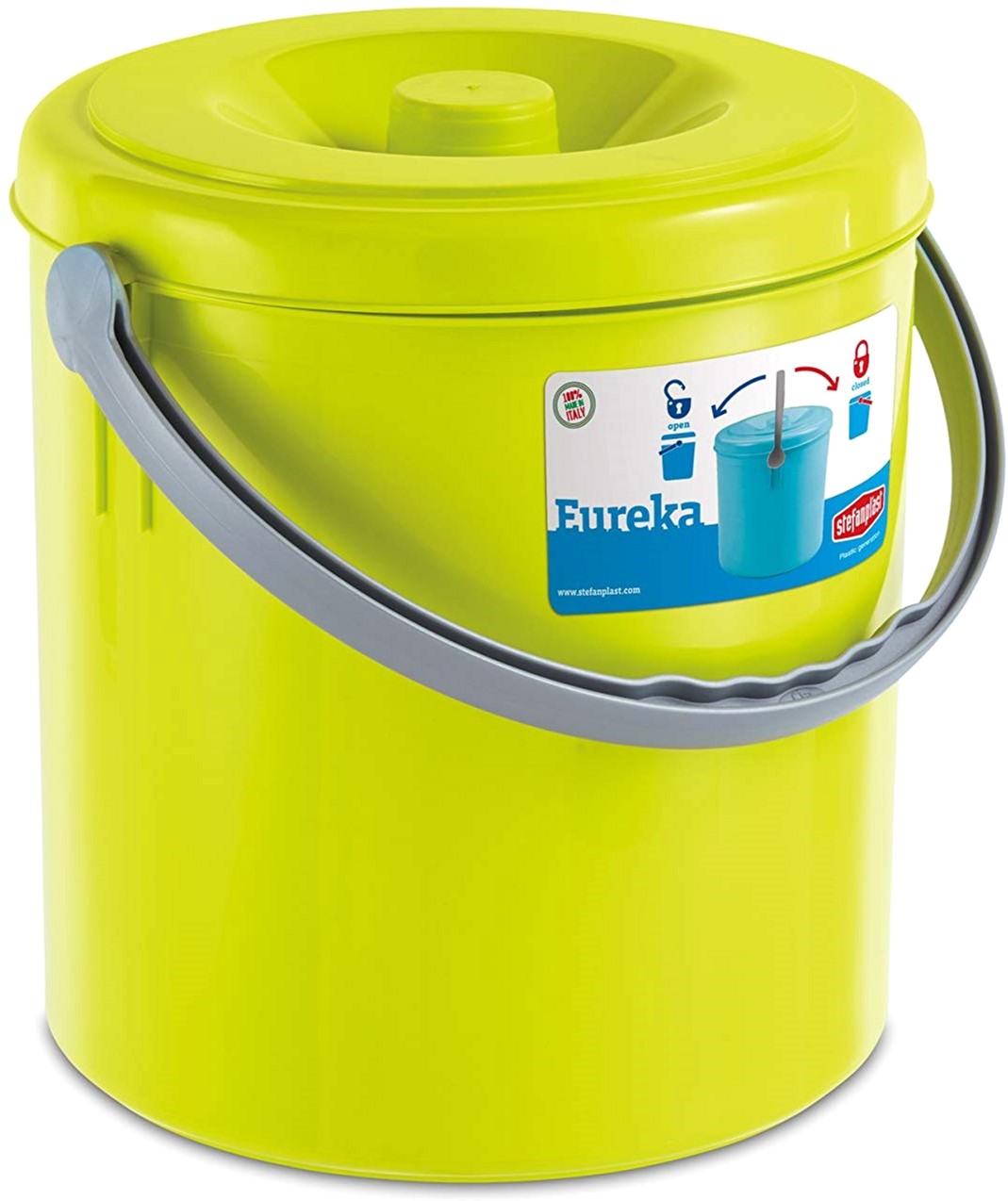 

Ведро с крышкой Stefanplast Eureka 27х29 см 15 л Зеленое