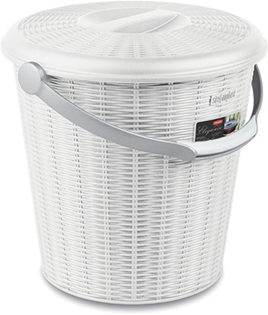 

Ведро с крышкой Stefanplast Elegance 30x29.5 см 10 л Белое
