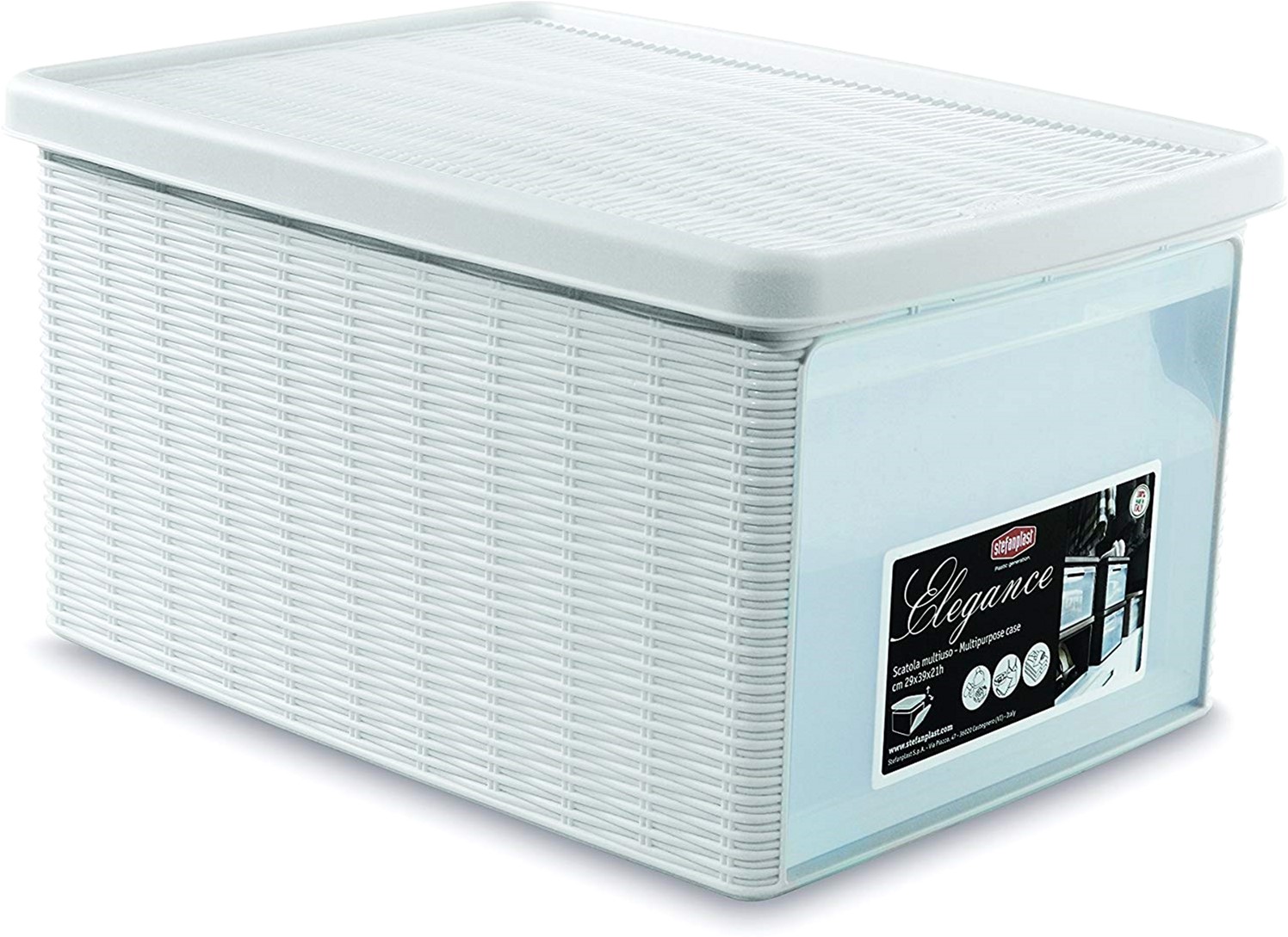 

Емкость для хранения Stefanplast Elegance 29x19x16 см 5.5 л Белая