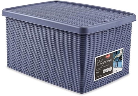 

Емкость для хранения Stefanplast Elegance 39х29х21 см 15 л Голубая