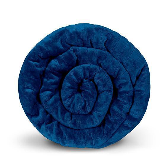 

Утяжеленное (тяжелое) сенсорное одеяло GRAVITY 150x220см 10кг Темно-синее