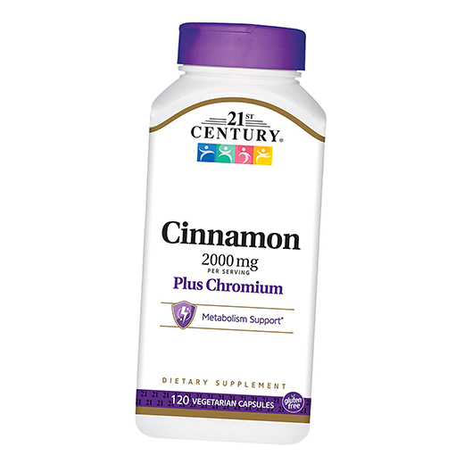 

Корица плюс Хром, Cinnamon Plus Chromium, 21st Century 120вегкапс (36440042)