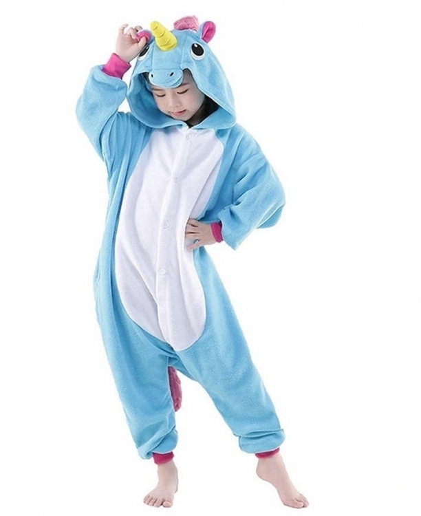 

Детская пижама кигуруми MY KIGU Единорог (голубой) 100 см