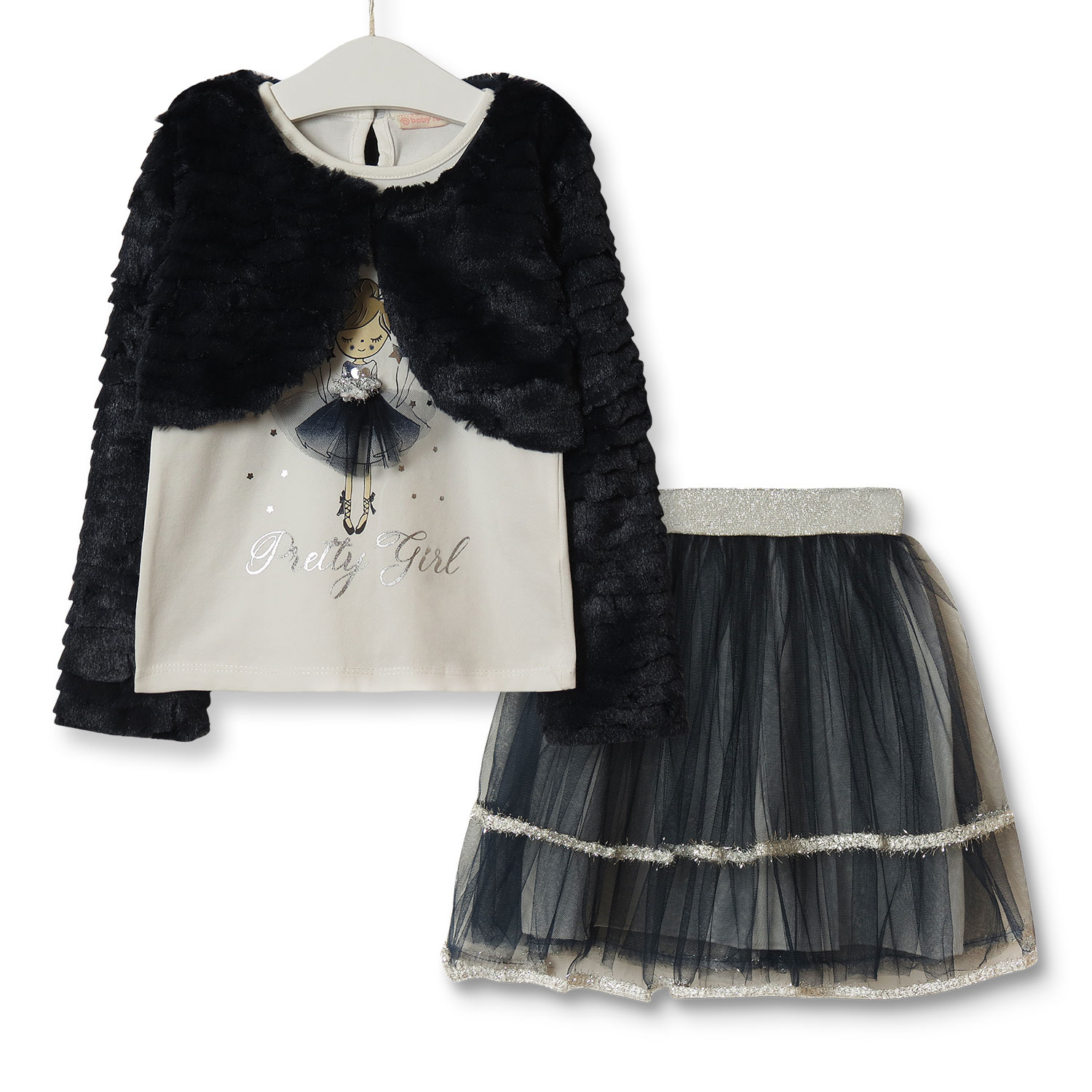 

Комплект для девочки 3 в 1 Pretty girl, синий Baby Rose (80) Синий (52291)