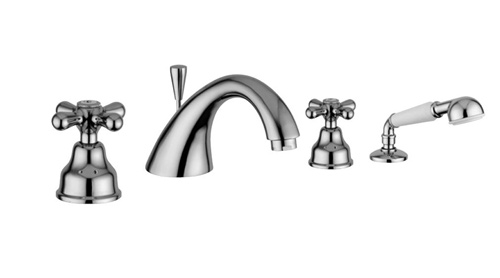 

Смеситель для ванны Emmevi Deco Classic OR12120 с/акс (золотой)