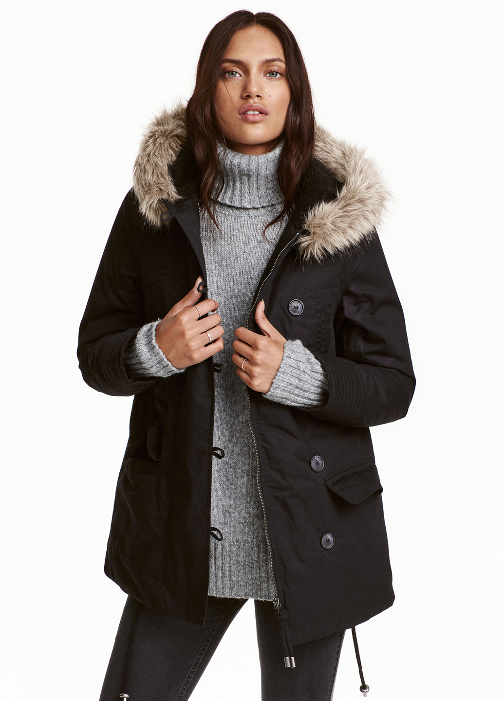 

Куртка парка H&M 32 Черный 0403460_02