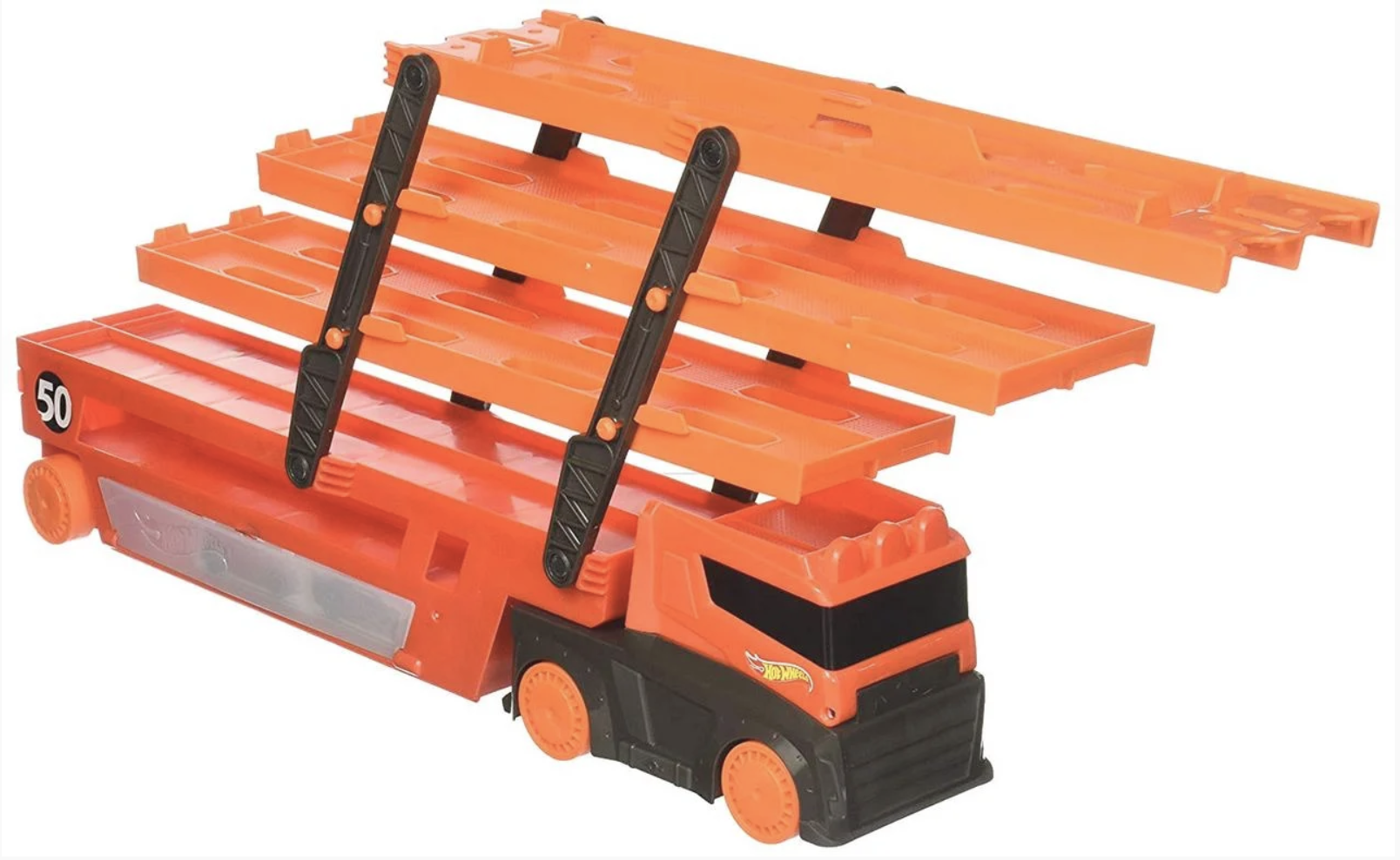 

Трейлер, грузовик, автовоз Hot Wheels Mega Hauler orange, PRO