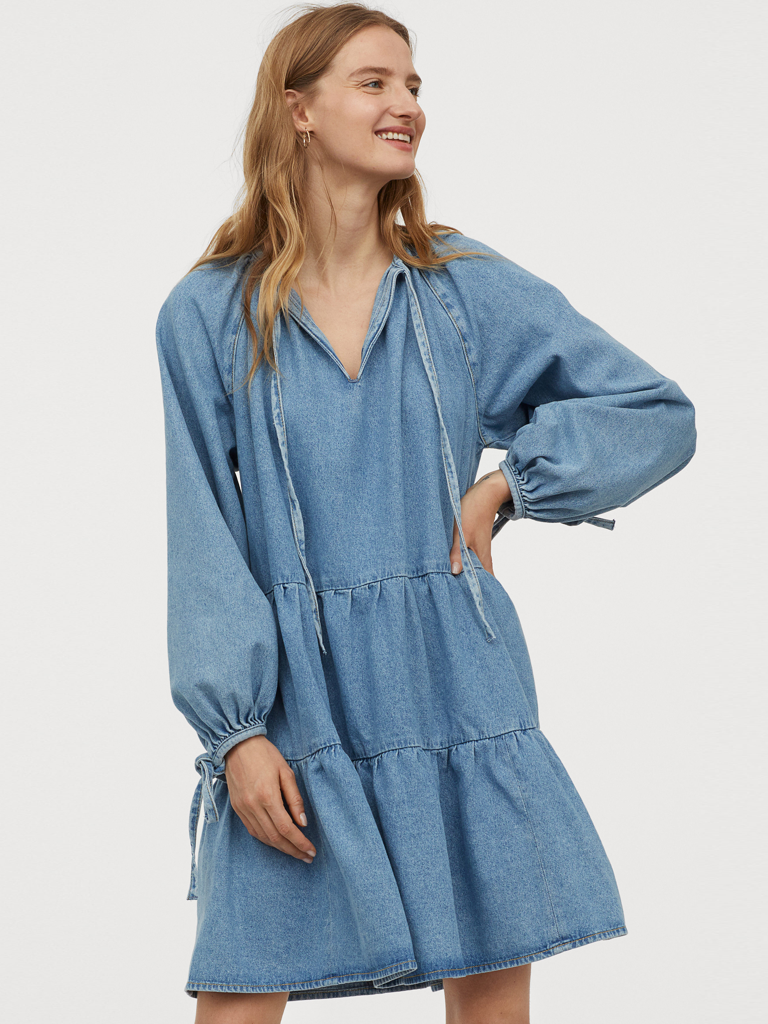 

Платье джинсовое H&M 0876176-1 XL Голубое