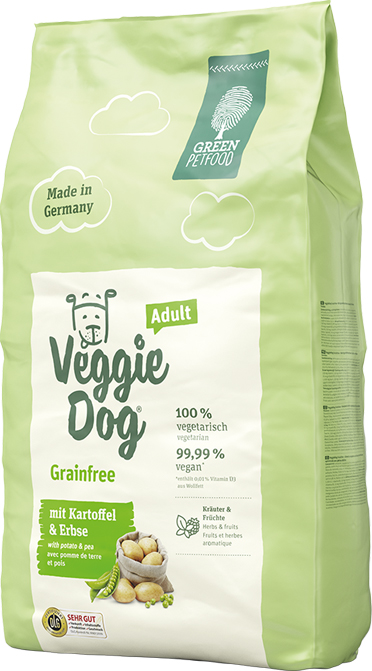 

Сухой вегетарианский корм для взрослых собак Green Petfood VeggieDog Grainfree 10 кг + подарок