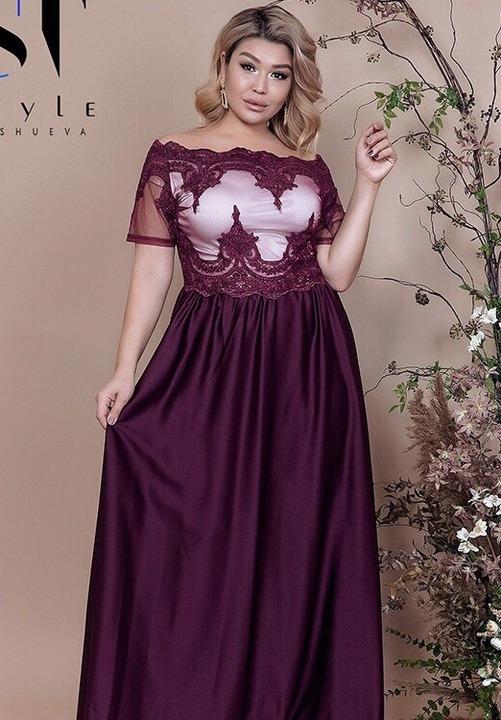

Платье G&M k-51865 50-52 Размер цвет марсала