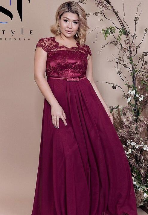 

Платье G&M k-51858 48 Размер цвет марсала