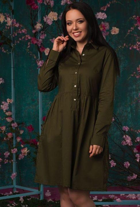 

Платье G&M k-54680  Размер цвет хаки, Платье G&M k-54680 56 Размер цвет хаки