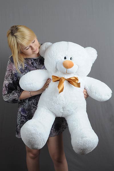 

Пюшевый мишка Мишкин Дом Плюх 90 cm Белый
