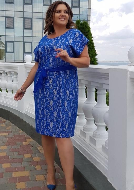 

Платье G&M k-56872 - Размер цвет электрик, Платье G&M k-56872 54-58 Размер цвет электрик