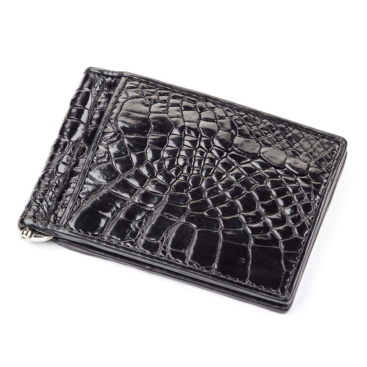 

Зажим CROCODILE LEATHER 18050 из натуральной кожи крокодила Черный
