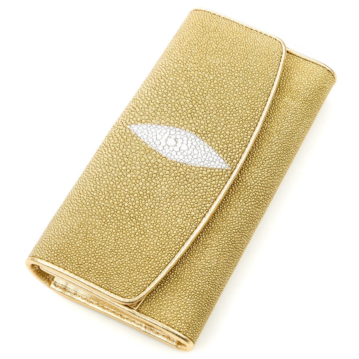 

Кошелек женский STINGRAY LEATHER 18640 из натуральной кожи морского ската Золотистый