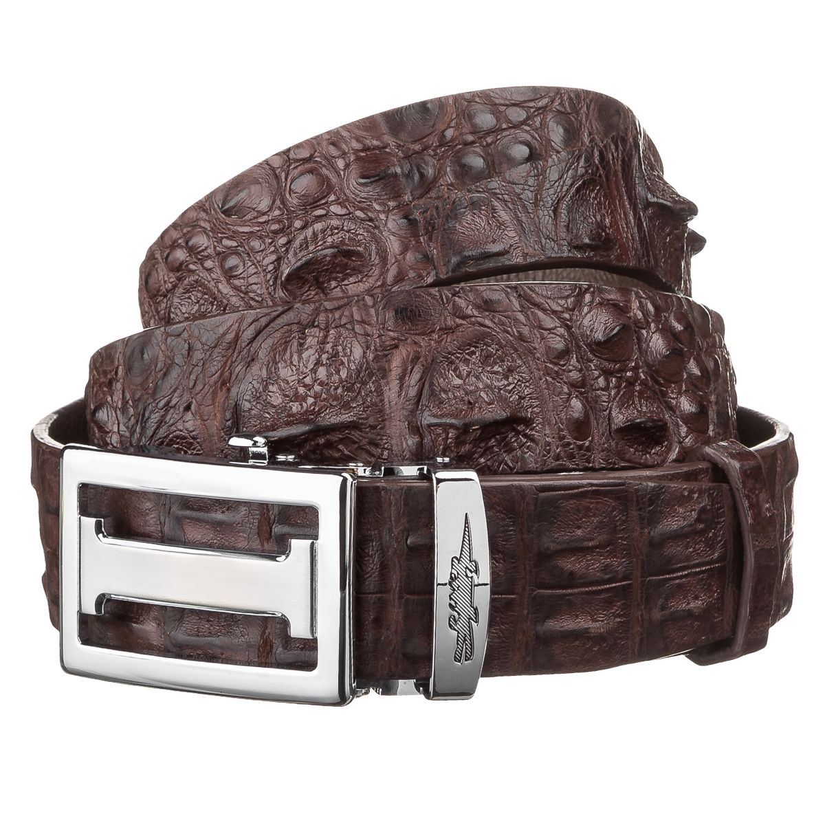 

Ремень-автомат CROCODILE LEATHER 18177 из натуральной кожи крокодила Коричневый