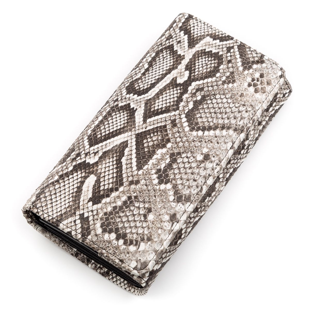 

Кошелек женский SNAKE LEATHER 18211 из натуральной кожи питона Серый