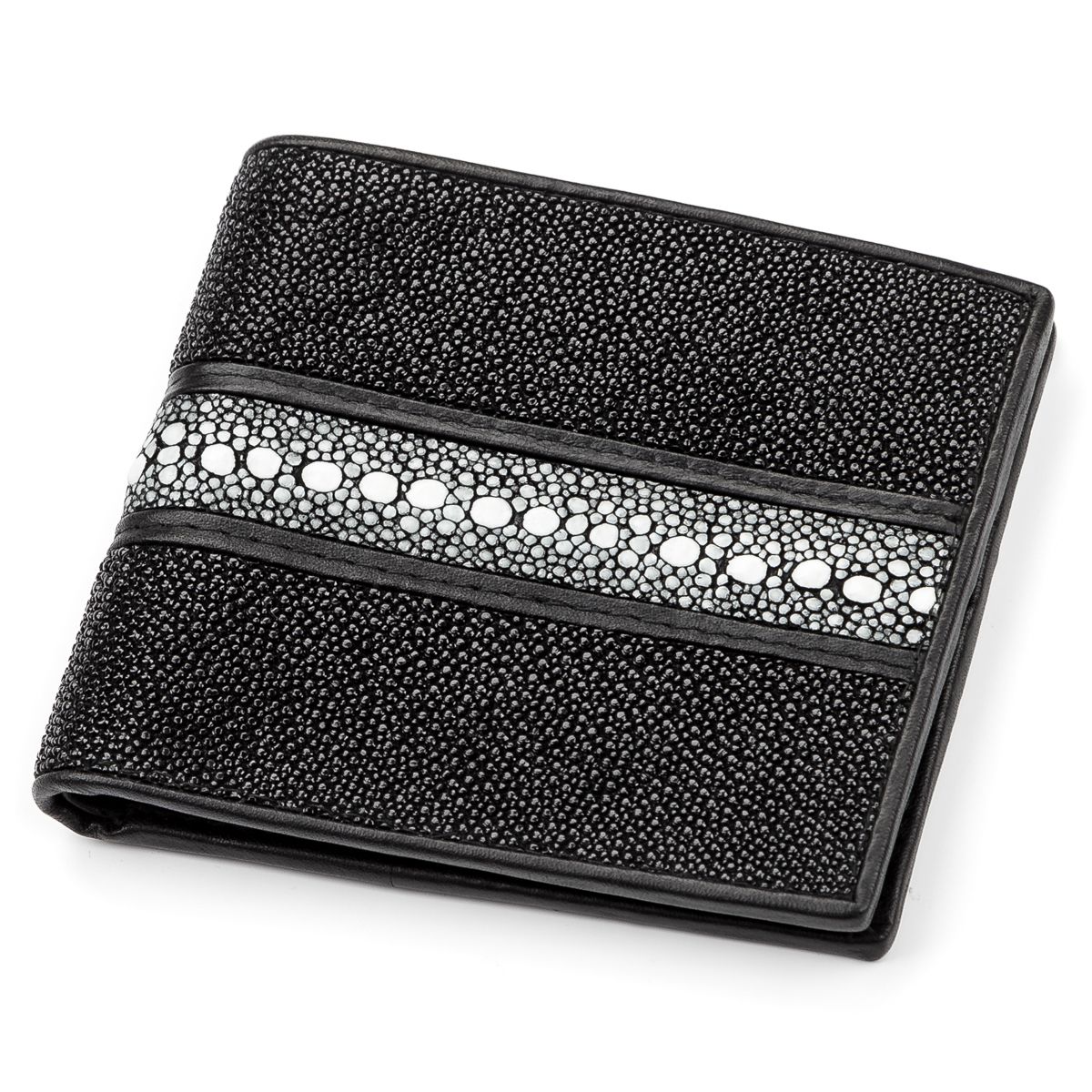 

Портмоне мужское STINGRAY LEATHER 18074 из натуральной кожи морского ската Черное