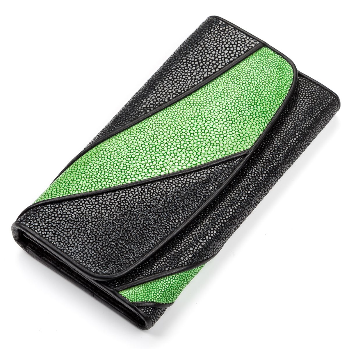 

Кошелек женский STINGRAY LEATHER 18116 из натуральной кожи морского ската Черный