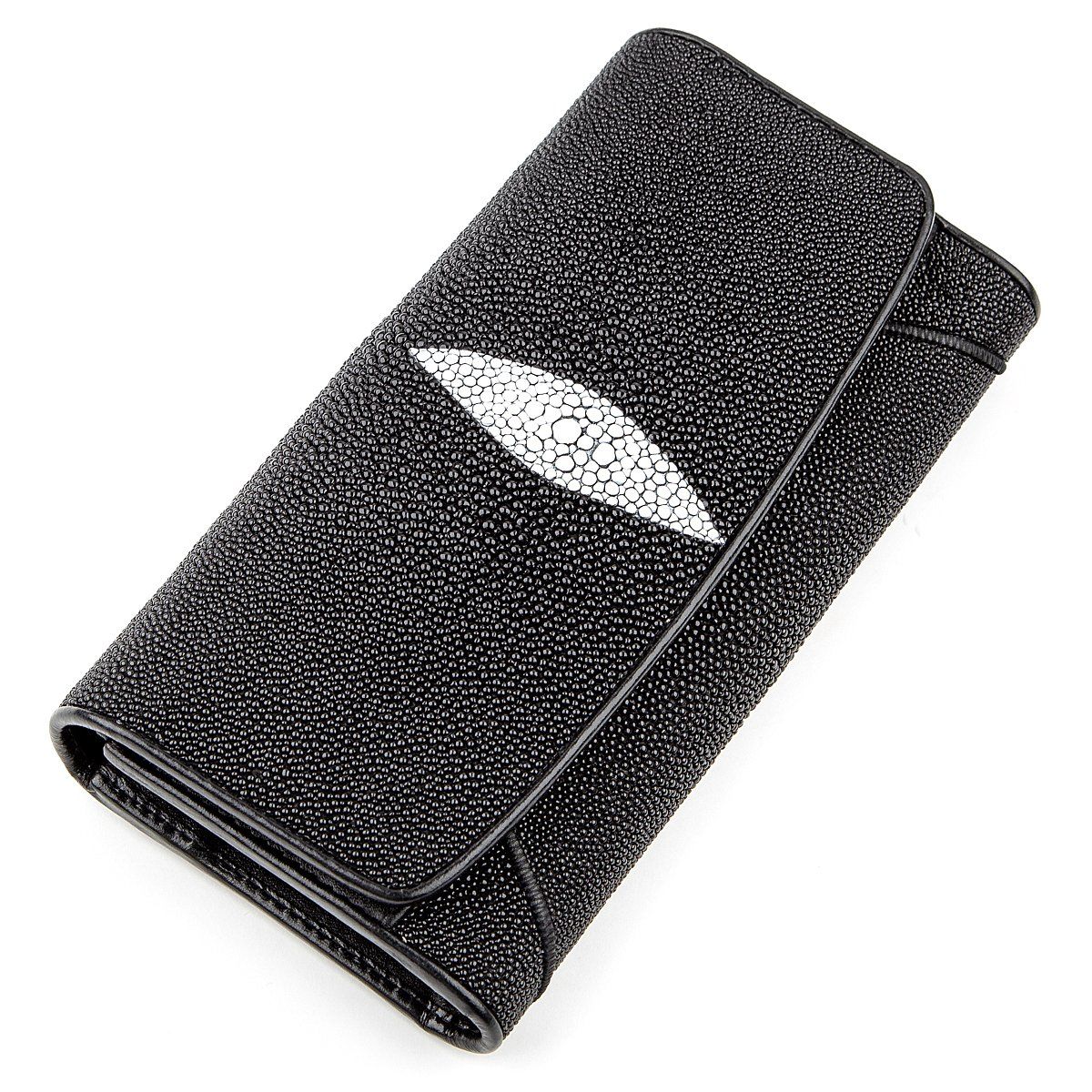 

Женский клатч из натуральной кожи ската STINGRAY LEATHER 18037 Черный