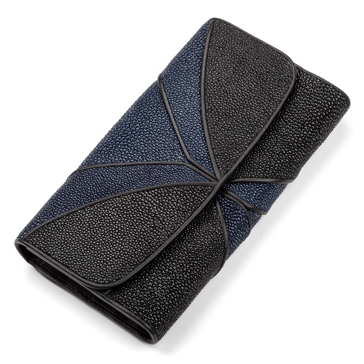 

Кошелек женский STINGRAY LEATHER 18095 из натуральной кожи морского ската Черный