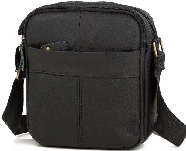 

Сумка компактная Vintage 14634 кожаная Черная