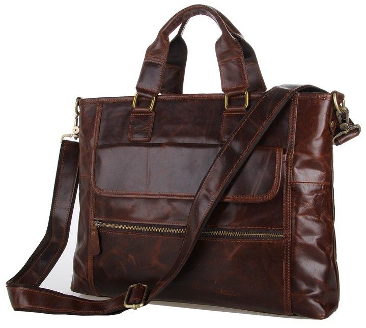 

Сумка мужская Vintage 14245 для ноутбука 15.6 дюйма Коричневая