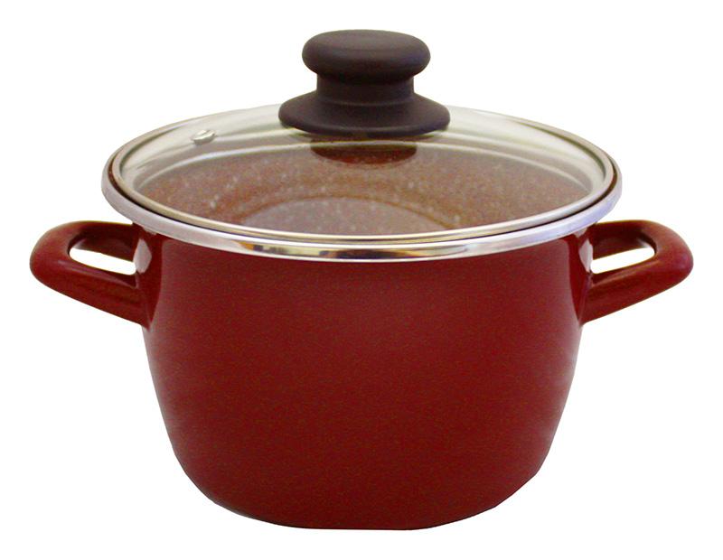 

Кастрюля эмалированная Toscana Terracota 1.5л со стеклянной крышкой Vitrinor (TР01632318365)