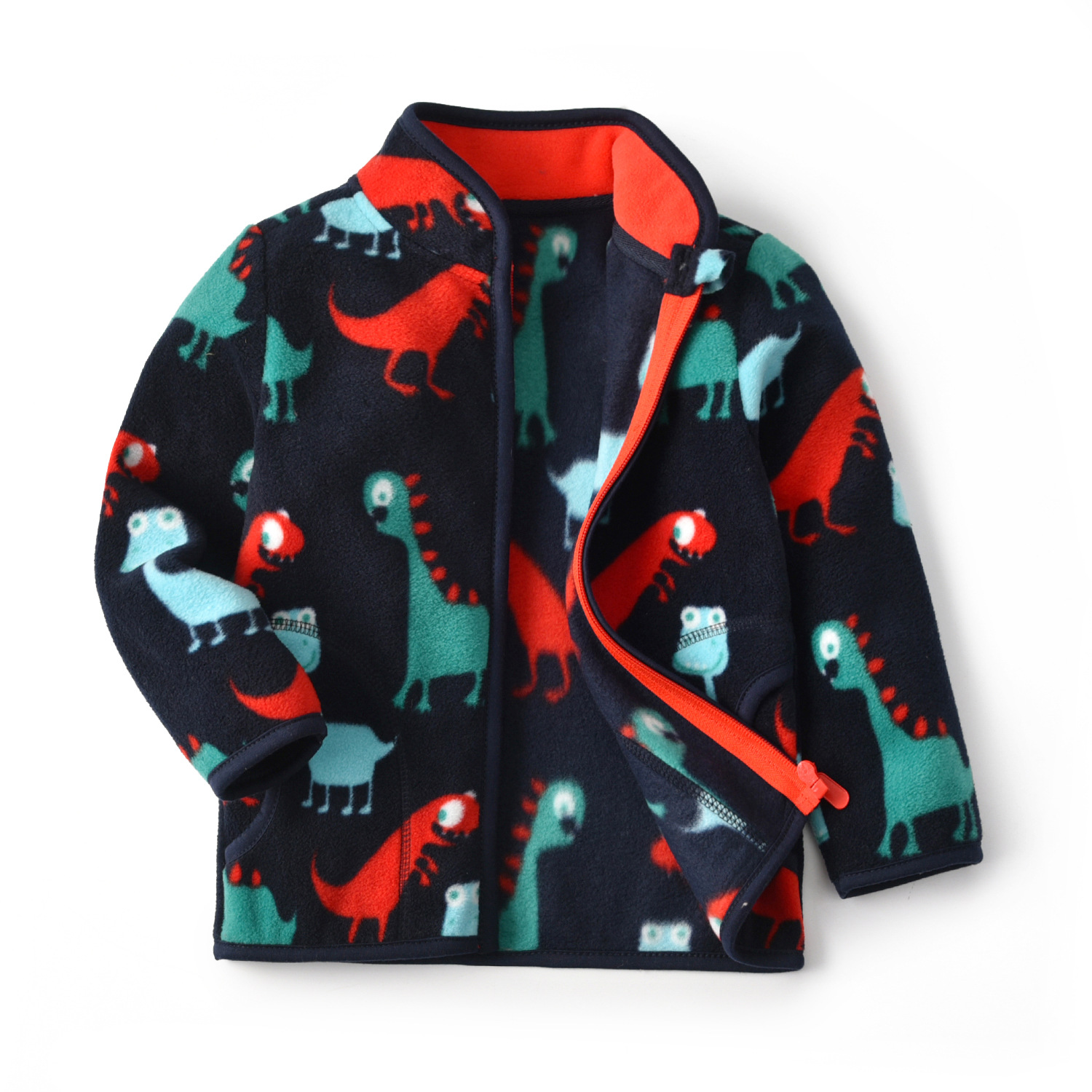 

Кофта детская флисовая Маленькие динозаврики Berni Kids (130) Синий