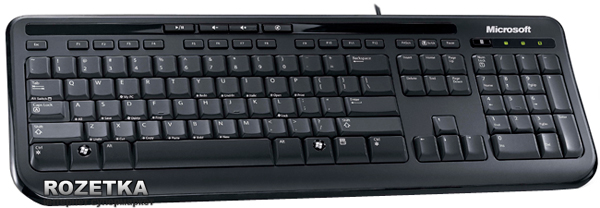 Акція на Клавиатура проводная Microsoft Wired 600 USB RUS (ANB-00018) від Rozetka UA