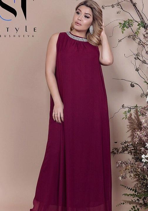 

Платье G&M k-52874 универсальный - Размер цвет марсала, Платье G&M k-52874 универсальный 48-52 Размер цвет марсала