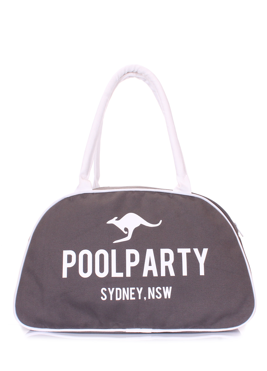

Коттоновая сумка-саквояж POOLPARTY grey