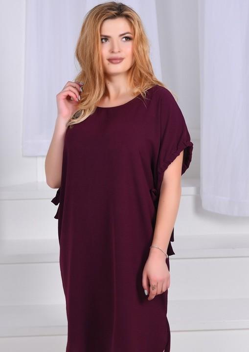 

Платье G&M k-42754 универсальный 48-54 Размер цвет бордовый