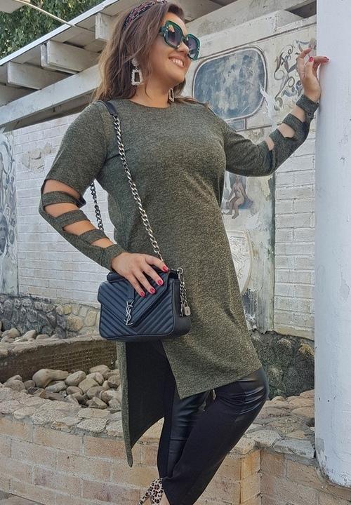 

Туника G&M k-58980 54-58 Размер цвет хаки