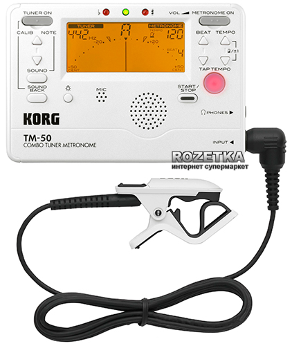 

Тюнер-метроном Korg TM50С-PW (211565)