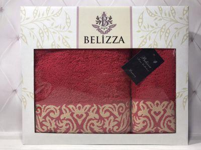 

Подарочный набор полотенец лицо + баня BELIZZA Wenzyl red