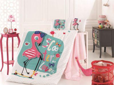 

Постельное белье для новорожденных BELIZZA Flamingo