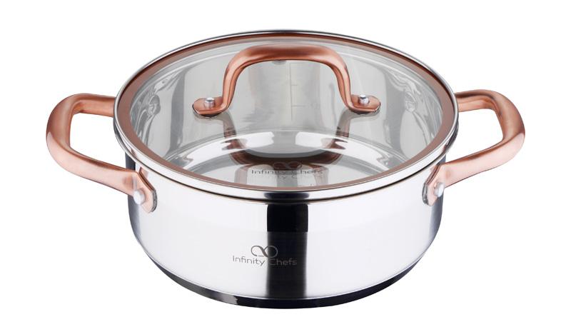 

Кастрюля Bergner Infinity Chefs 2.3л со стеклянной крышкой