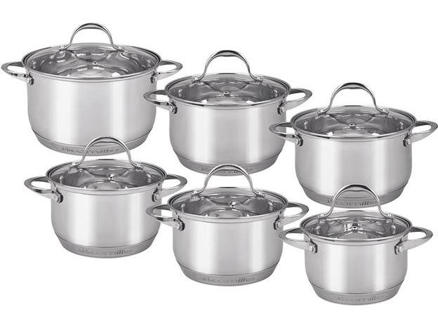 

Набор кастрюль Kamille Classic 6 кастрюль 1.5л, 2х2.5л, 2х3.5л, 5.5л с крышками