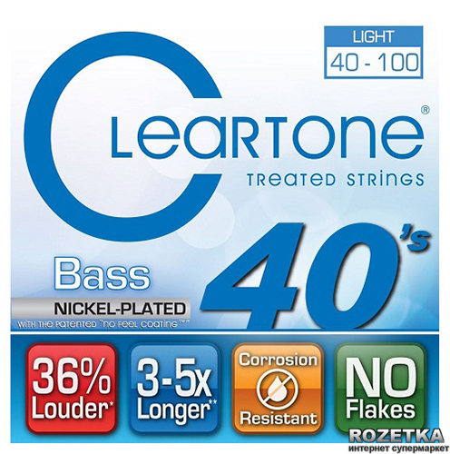

Cleartone 6440 Bass Nickel-Plated Light 40-100