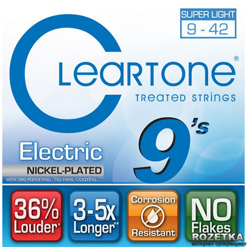 

Cleartone 9409 Electric Nickel-Plated Super Light 09-42