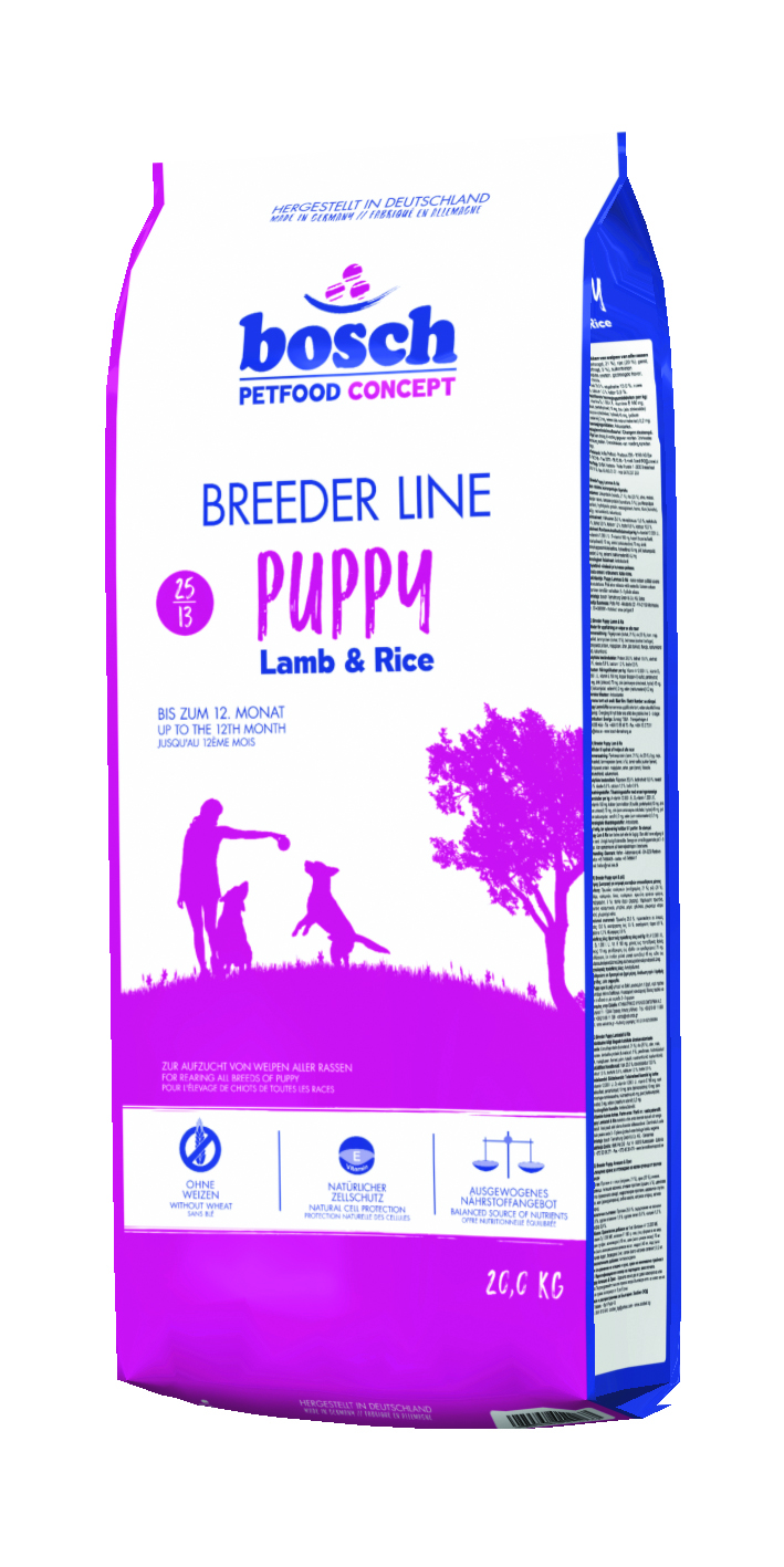 Сухой корм для щенков средних и крупных пород собак Bosch Breeder Line Puppy Lamb & Rice 20 кг (4015598014267)