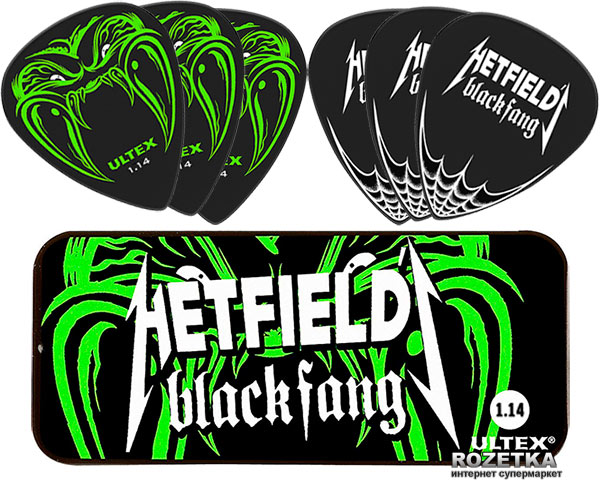 

Медиаторы Dunlop PH112T1.14 Hetfield's Black Fang Pick Tin 1.14 (6 шт.)