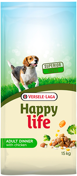 

Cухой корм для взрослых собак Happy Life Взрослый со вкусом курицы 15 кг